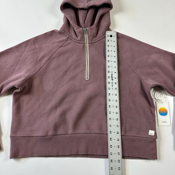 NWT Vuori Restore Half Zip Hoodie Elderberry Women’s Size Large - Picture 4 of 8